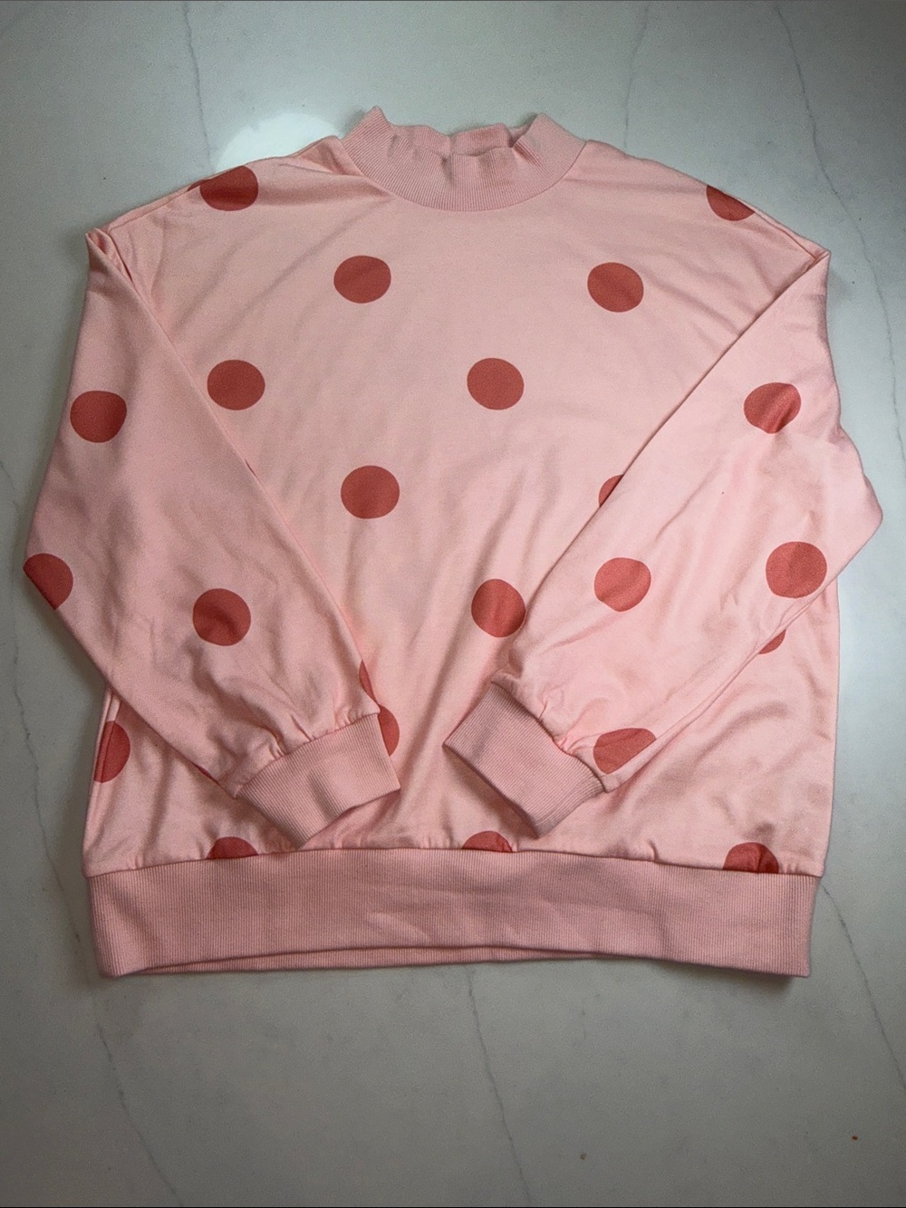 Pink Polka Dot Crewneck Sweatshirt